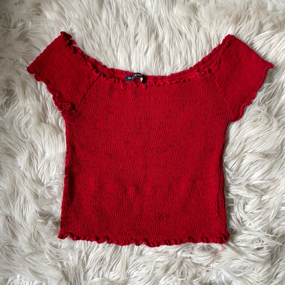 Brandy Melville red cropped top